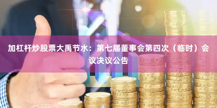加杠杆炒股票大禹节水：第七届董事会第四次（临时）会议决议公告