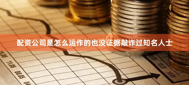 配资公司是怎么运作的也没证据敲诈过知名人士
