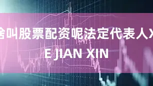 啥叫股票配资呢法定代表人XIE JIAN XIN